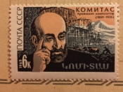 Портрет Комитаса,армянского композитора,ученого, общественного деятеля.